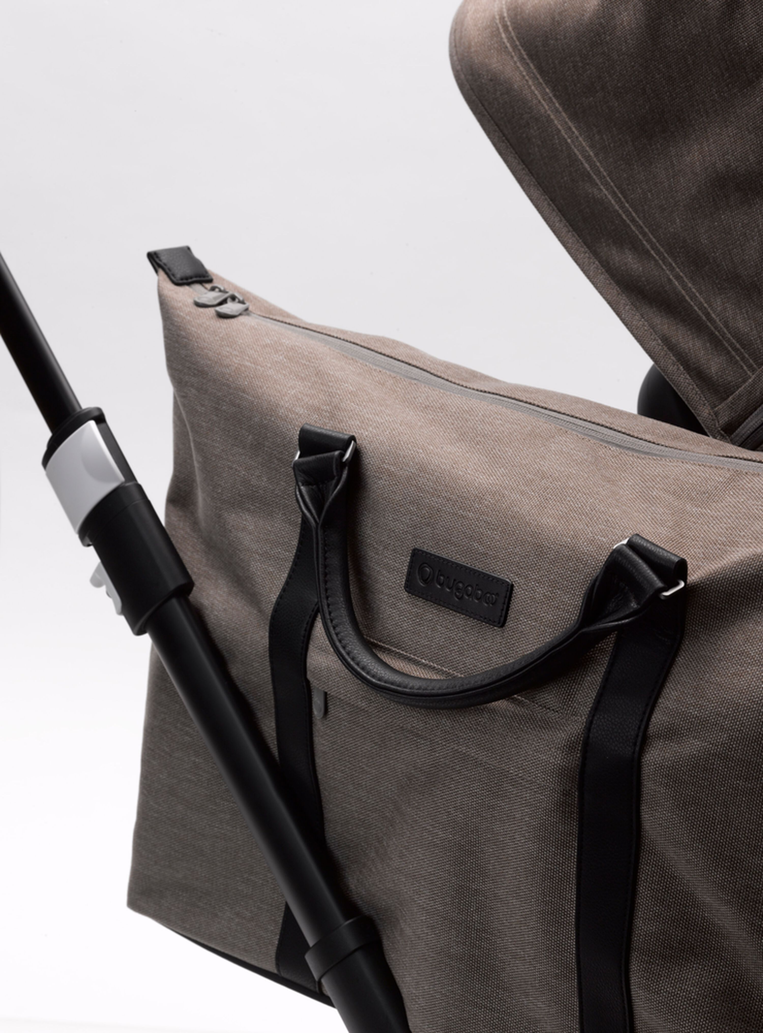 Bugaboo Donkey 3 Mono seat and carrycot pushchair mineral taupe melange sun canopy, mineral taupe melange fabrics, black base - Main Modal Image Slide 4 of 7