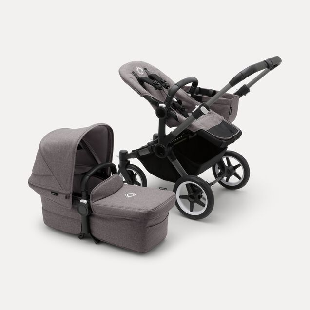 Refurbished Bugaboo Donkey 5 Mono complete UK GRAPHITE/GREY MÉLANGE-GREY MÉLANGE - Main Image Slide 3 of 5