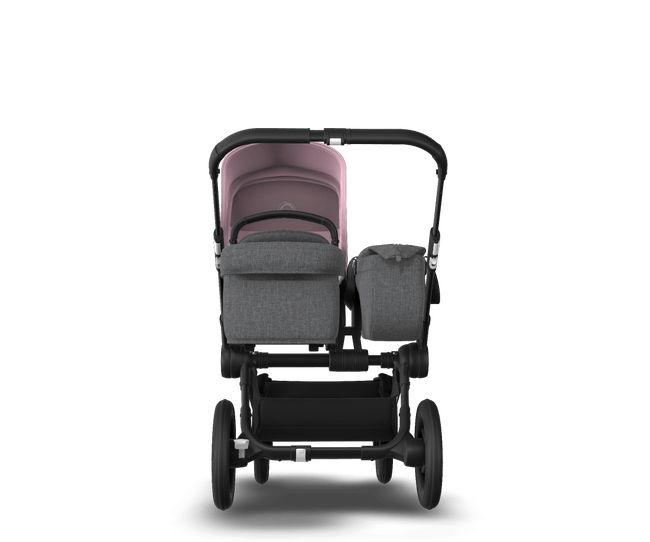 US - Bugaboo D3M stroller bundle black grey melange soft pink