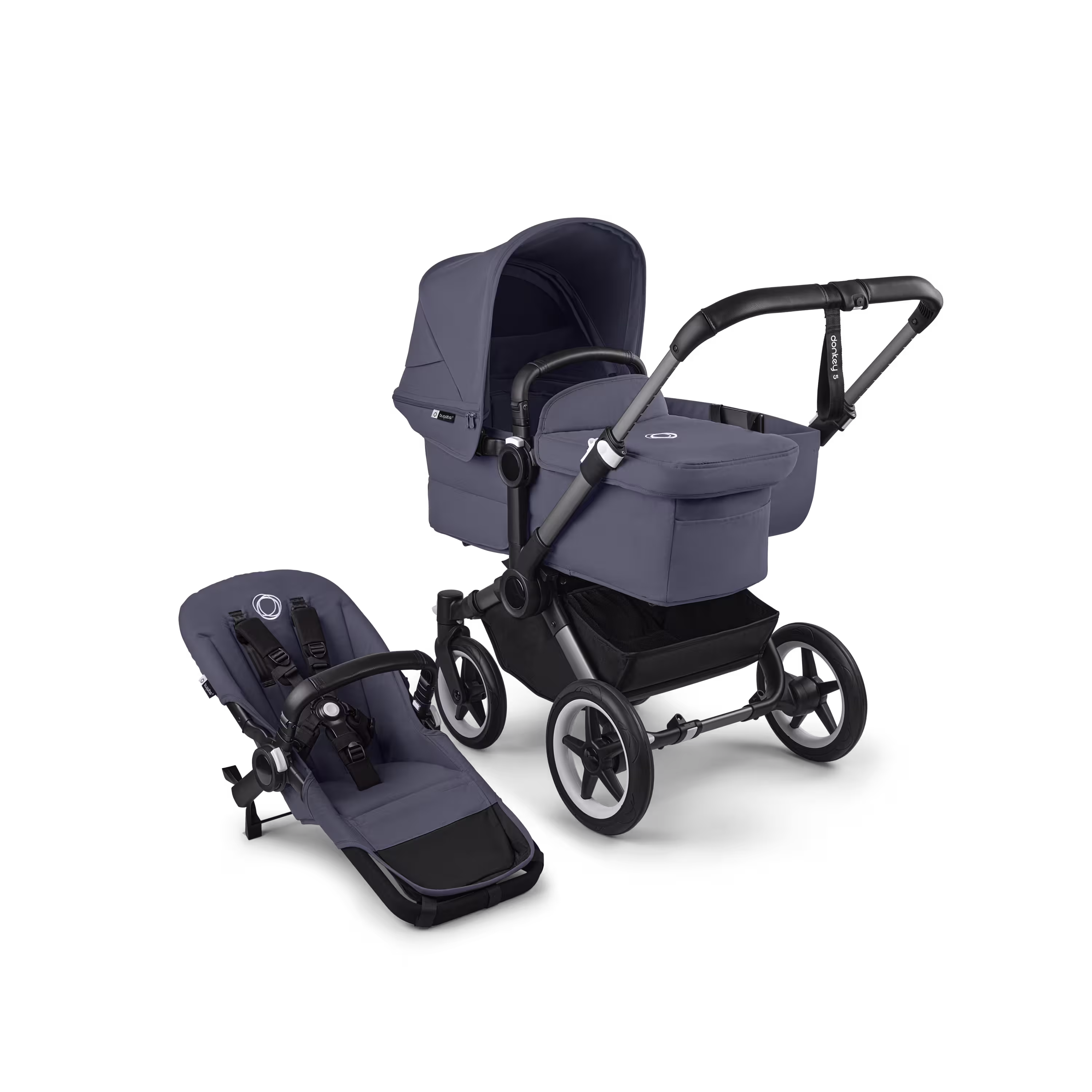 Refurbished Bugaboo Donkey 5 Classic Mono complete UK GRAPHITE/DARK NAVY - Main Modal Image Slide 1 of 11
