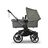 Bugaboo Donkey 5 twin stroller graphite base, grey mélange fabrics, forest green sun canopy - Thumbnail Slide 2 of 12