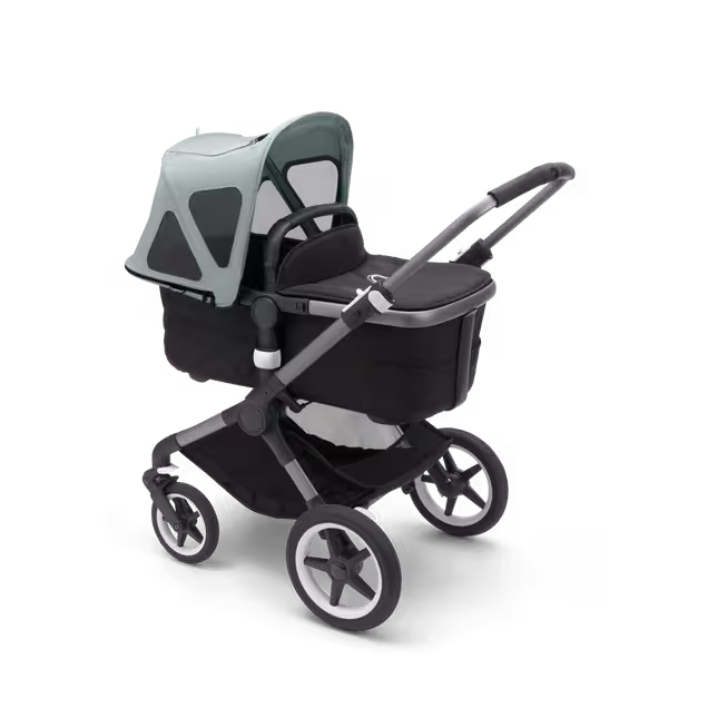Refurbished Bugaboo Fox/Cameleon3/Lynx breezy sun canopy v2 PINE GREEN - Main Image Slide 2 of 4