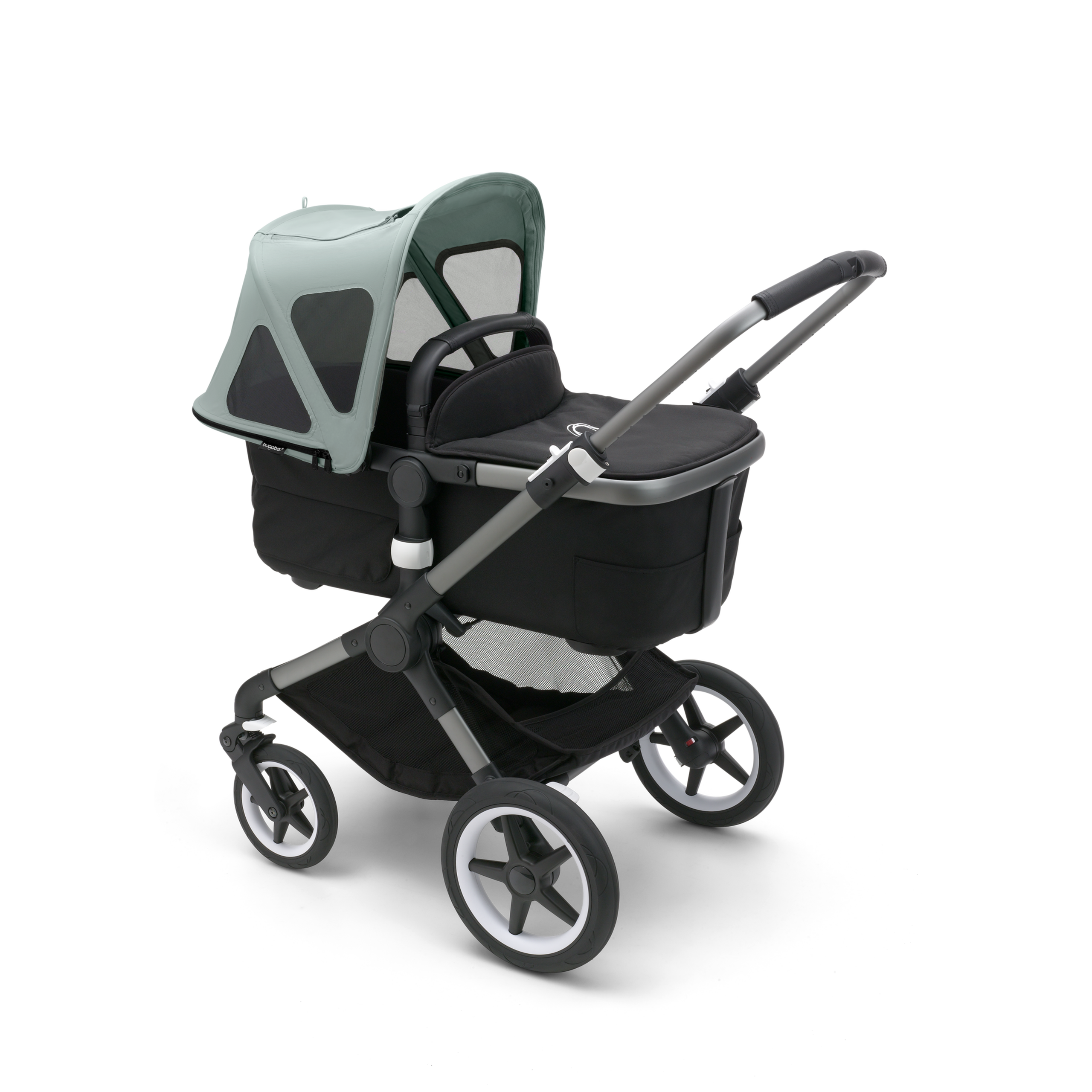 Refurbished Bugaboo Fox/Cameleon3/Lynx breezy sun canopy v2 PINE GREEN - Thumbnail Slide 2 van 4