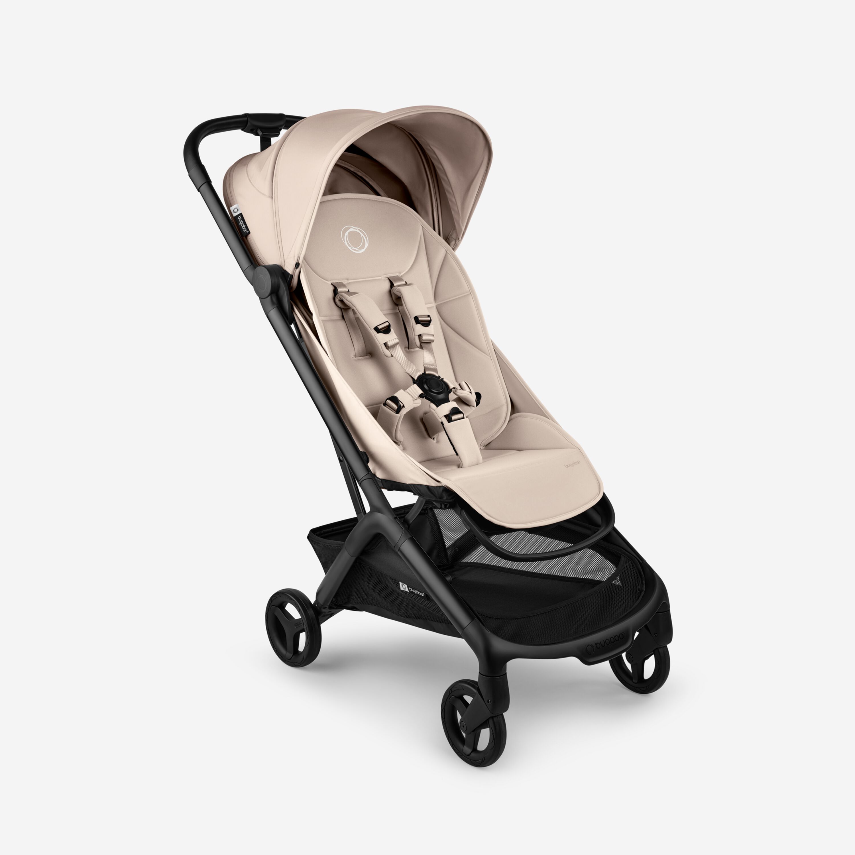 Bugaboo Butterfly 2 travel stroller black base, desert taupe fabrics, desert taupe sun canopy - Main Modal Image Slide 1 of 9