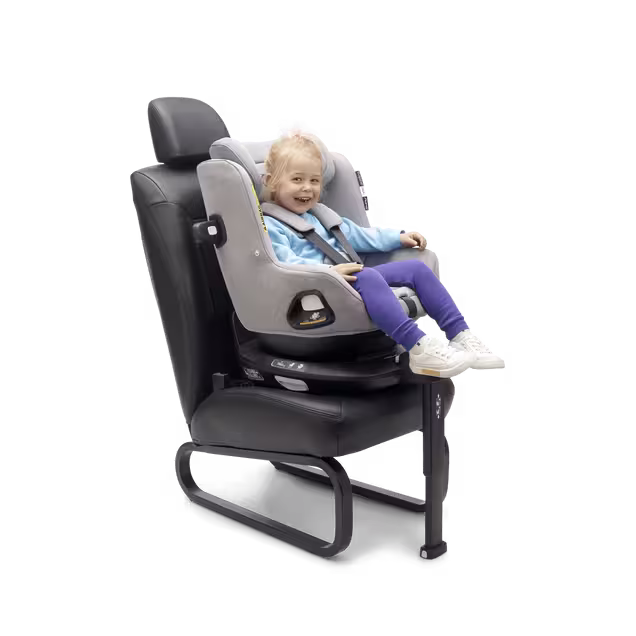 A happy toddler safely seated in the Bugaboo Owl by Nuna with 360 ISOFIX Base. - Main Image Slide 8 of 13