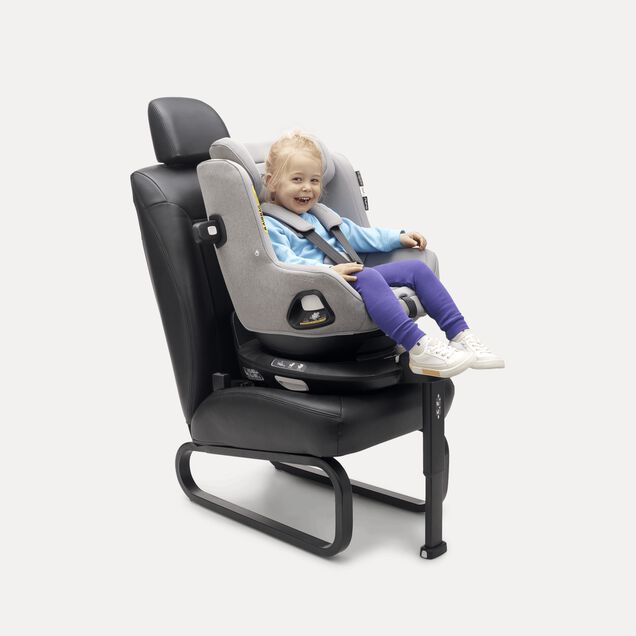 A happy toddler safely seated in the Bugaboo Owl by Nuna with 360 ISOFIX Base. - Main Image Slide 8 of 13