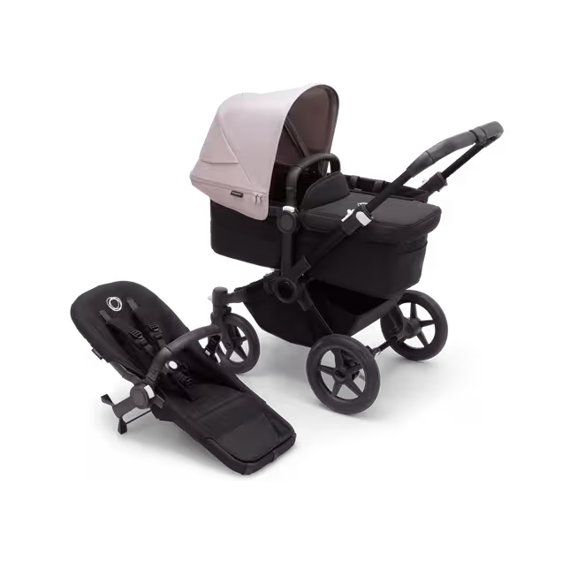 Refurbished Bugaboo Donkey 5 Mono complete RW fabric US BLACK/MIDNIGHT BLACK-MISTY WHITE - Main Image Slide 1 of 10