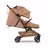 Bugaboo x Stella McCartney Butterfly 2 Plus travel stroller tobacco brown base, tobacco brown fabrics, tobacco brown sun canopy - Thumbnail Slide 6 of 12