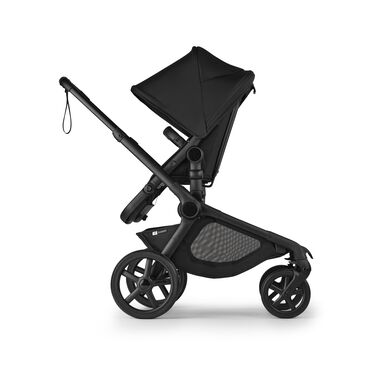 Bugaboo Kangaroo seat-only stroller black base, midnight black fabrics, midnight black sun canopy - view 2