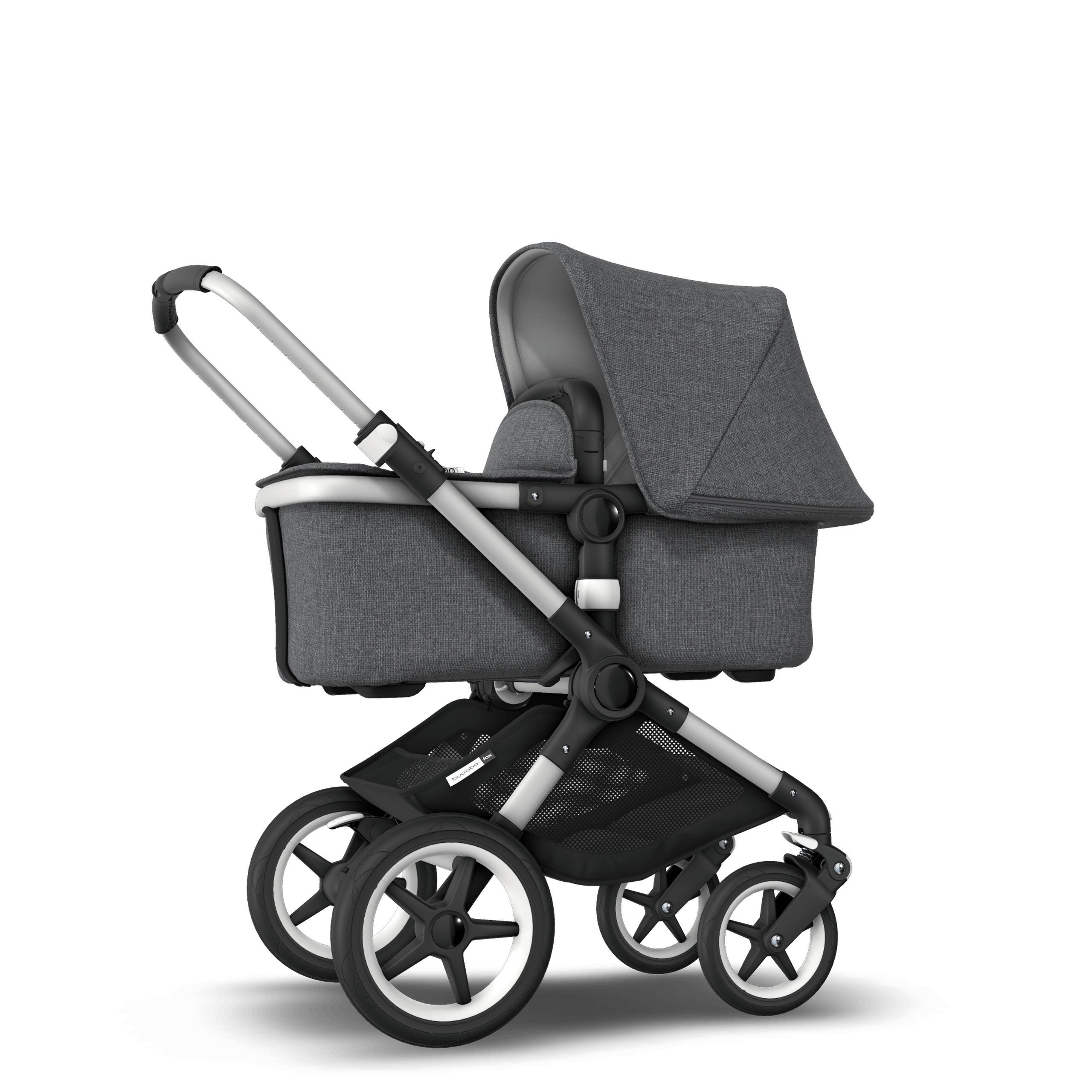 Refurbished Bugaboo Fox complete ALU/GREY MELANGE-GREY MELANGE - Thumbnail Slide 6 van 6