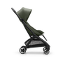 Bugaboo Butterfly seat stroller black base, forest green fabrics, forest green sun canopy - Thumbnail Slide 2 of 15