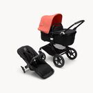 Refurbished Bugaboo Fox 3 complete BLACK/MIDNIGHT BLACK-SUNRISE RED