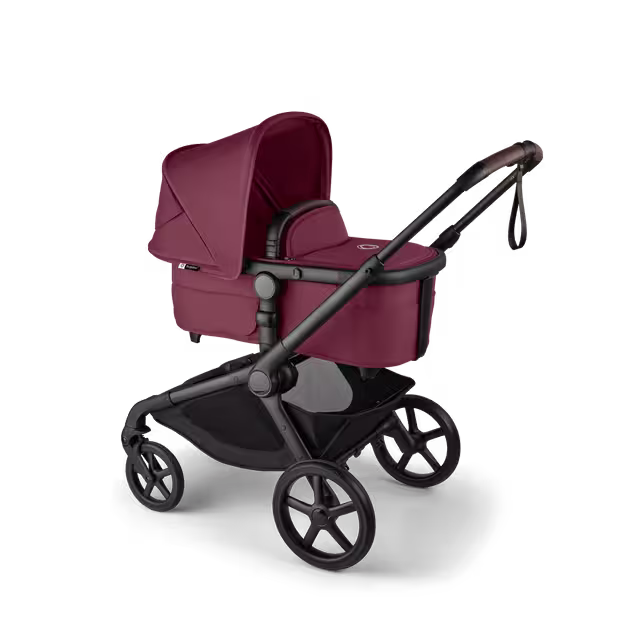 Bugaboo Kangaroo 2-in-1 stroller with one bassinet, Dark Cherry fabrics, and Dark Cherry sun canopy. - Main Image Slide 3 of 18