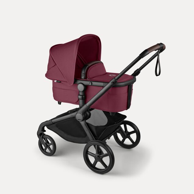 Bugaboo Kangaroo 2-in-1 stroller with one bassinet, Dark Cherry fabrics, and Dark Cherry sun canopy. - Main Image Slide 3 of 18