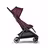 Bugaboo Butterfly bassinet and seat stroller black base, dark cherry red fabrics, dark cherry red sun canopy - Thumbnail Slide 2 of 13