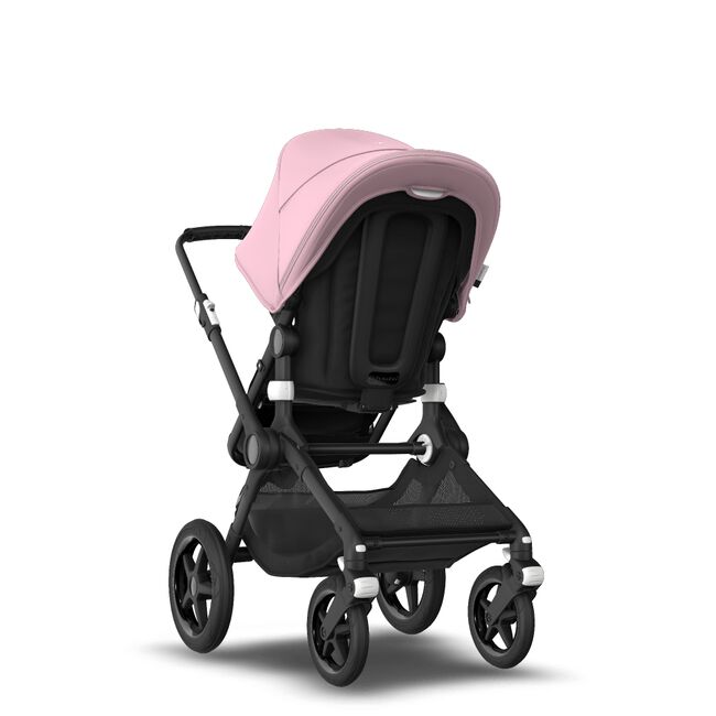 Fox 2 Seat and Bassinet Stroller Soft Pink sun canopy, Black style set, Black chassis - Main Image Slide 5 of 8