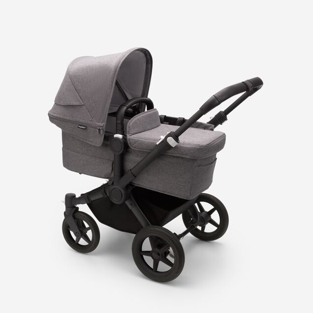 Bugaboo Donkey 5 Mono 2-in-1 stroller black base, grey mélange fabrics, grey mélange sun canopy - Main Image Slide 3 of 11