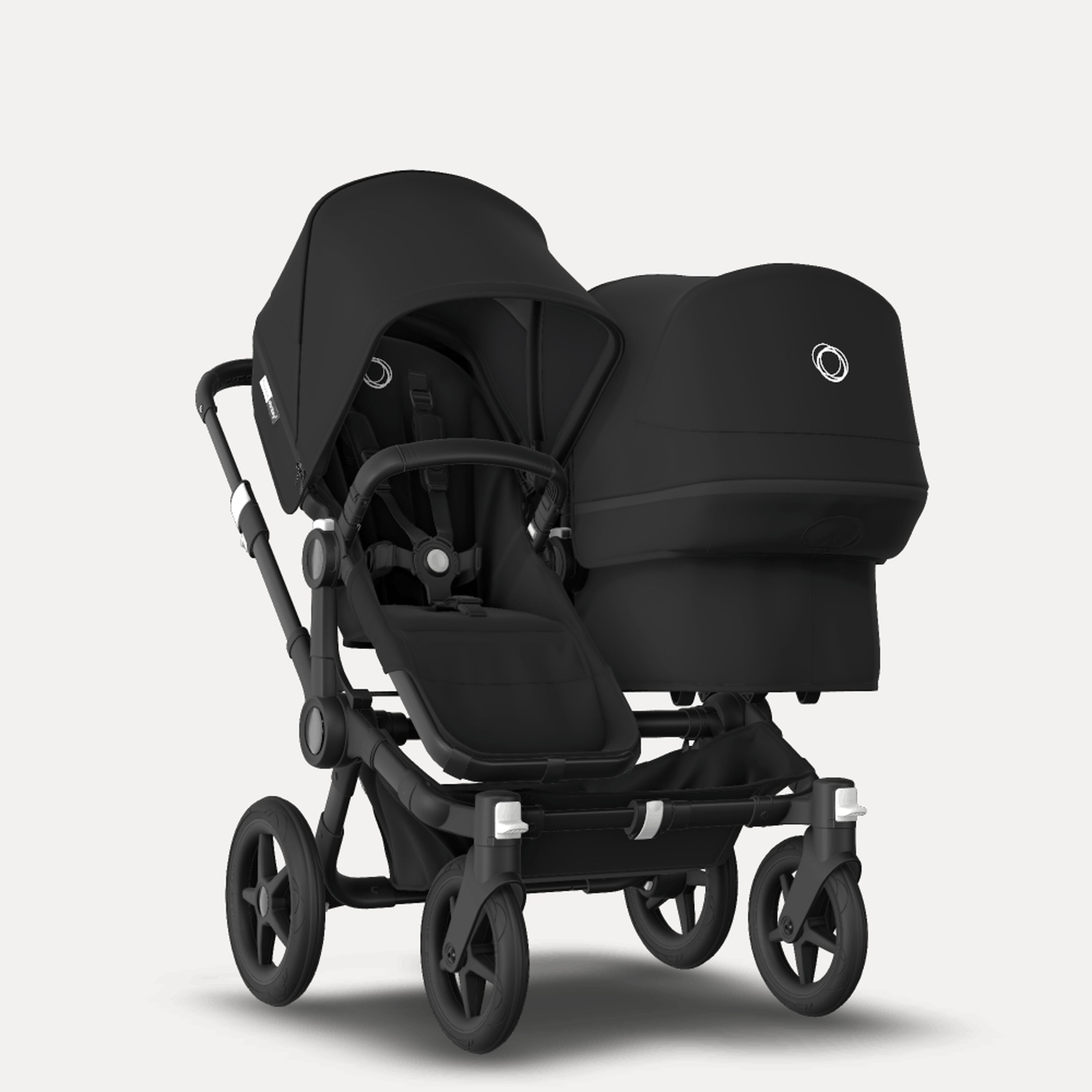 Bugaboo Donkey 3 Duo seat and bassinet stroller black sun canopy, black fabrics, black base - Main Modal Image Slide 1 of 5