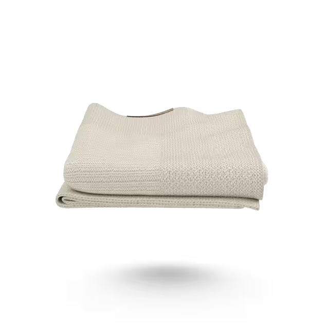 Refurbished Bugaboo Soft Wool Blanket OFF WHITE MELANGE - Main Image Slide 6 of 9