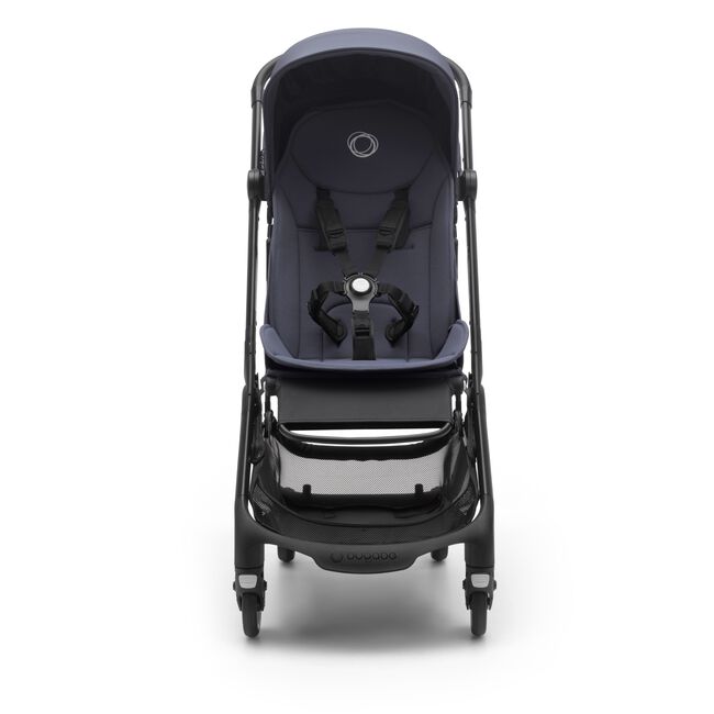 Bugaboo Butterfly seat stroller black base, stormy blue fabrics, stormy blue sun canopy - Main Image Slide 4 of 14
