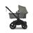 Bugaboo Donkey 5 Mono 2-in-1 stroller black base, grey mélange fabrics, forest green sun canopy - Thumbnail Slide 3 of 12