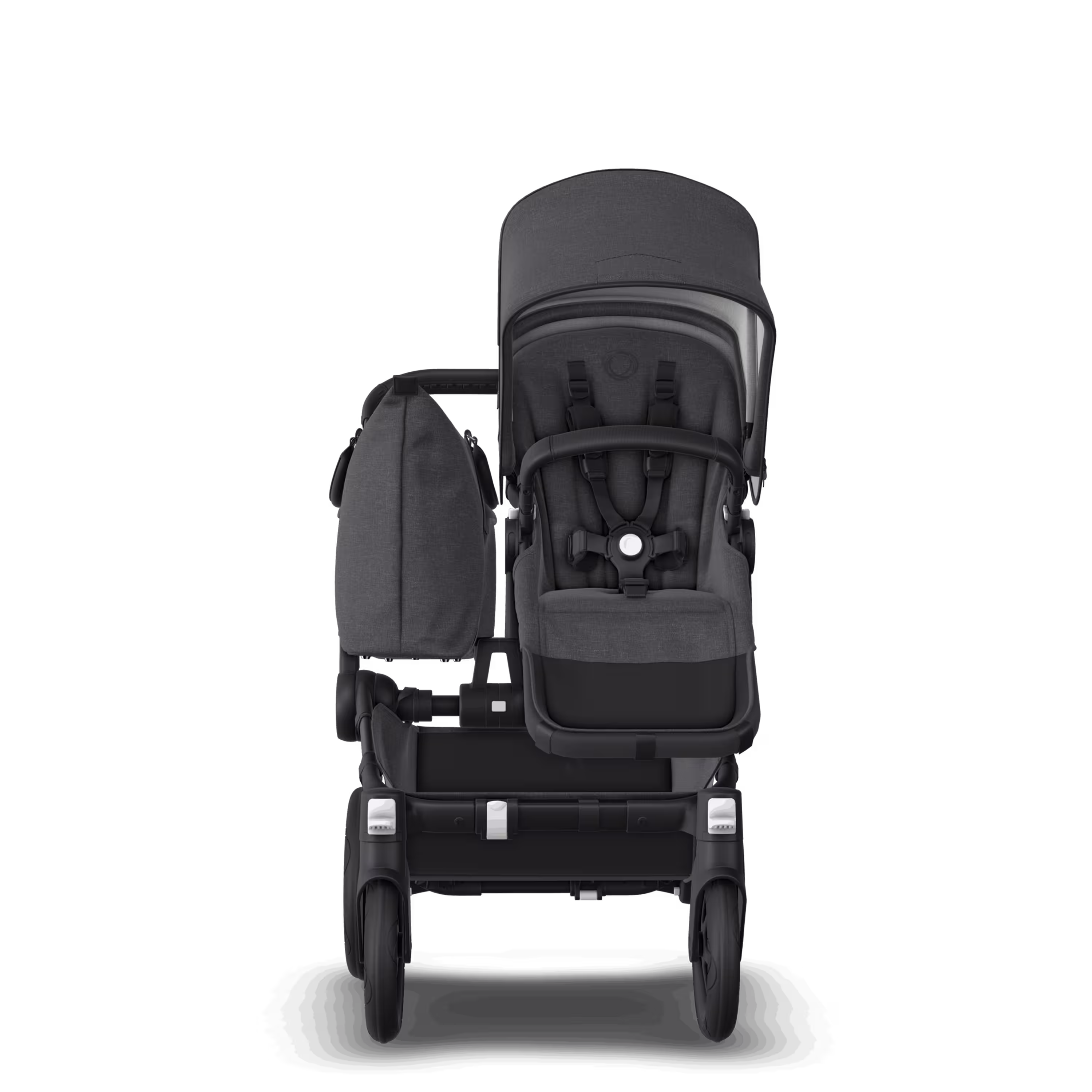 Bugaboo Donkey 5 Mono 2-in-1 stroller black base, mineral washed black fabrics, mineral washed black sun canopy - Main Modal Image Slide 2 of 11