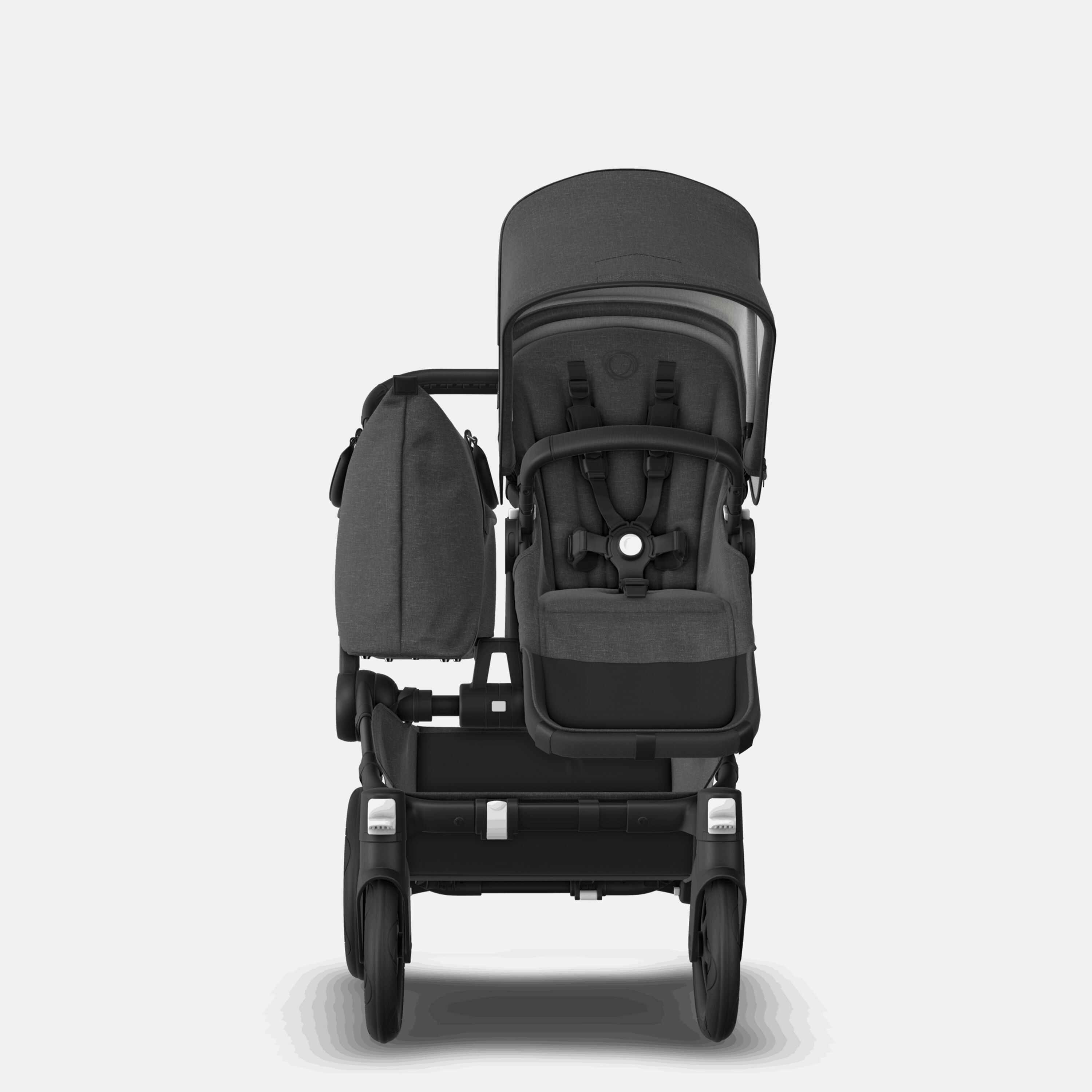 Bugaboo Donkey 5 Mono 2-in-1 stroller black base, mineral washed black fabrics, mineral washed black sun canopy - Main Modal Image Slide 2 of 11