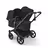 Bugaboo Donkey 6 double stroller black base, heritage black fabrics, heritage black sun canopy - Thumbnail Slide 2 of 10