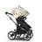 Bugaboo Donkey 5 twin stroller graphite base, midnight black fabrics, art of discovery white sun canopy - Thumbnail Slide 4 of 12