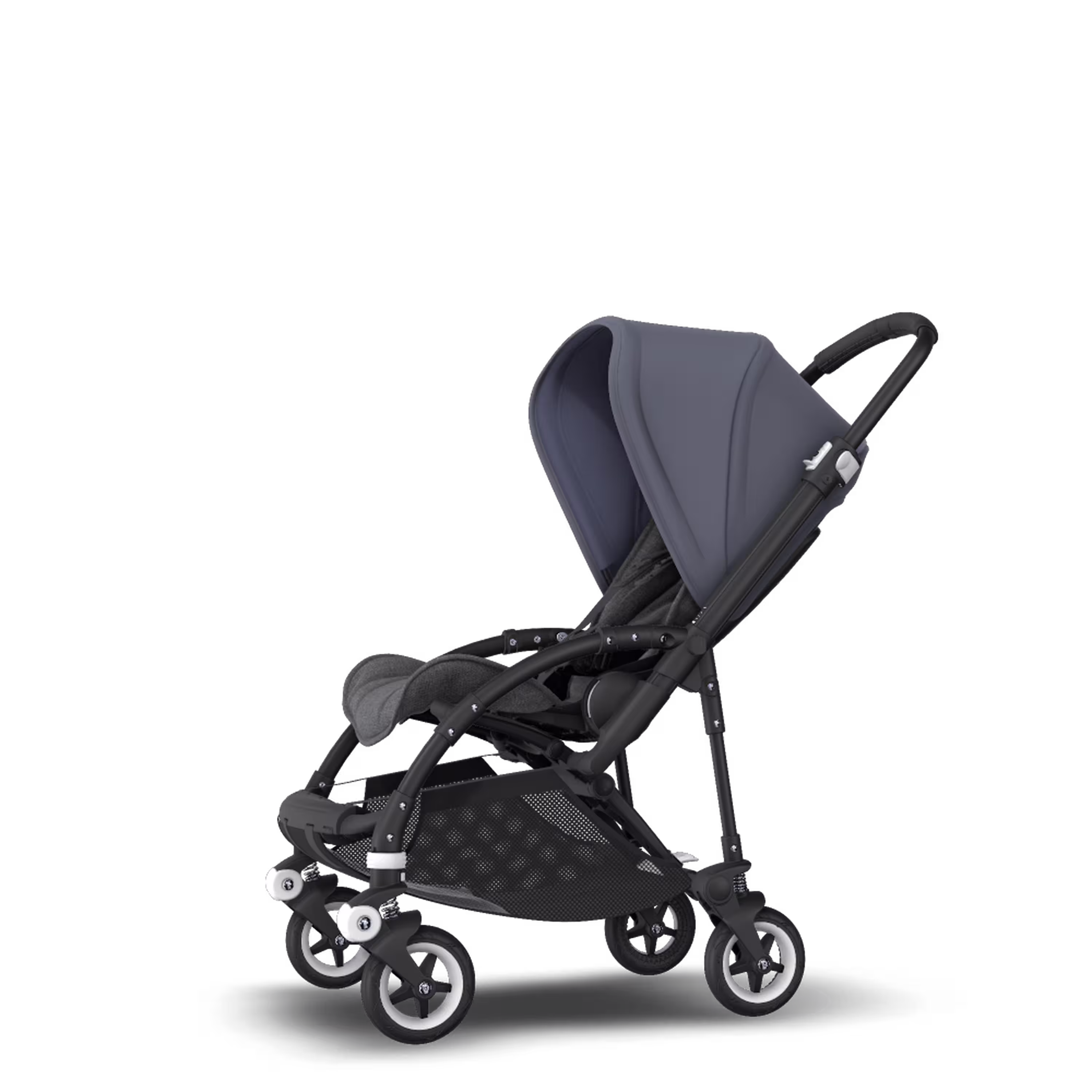 Bugaboo Bee 5 seat stroller steel blue sun canopy, grey melange fabrics, black base - Main Modal Image Slide 2 of 6