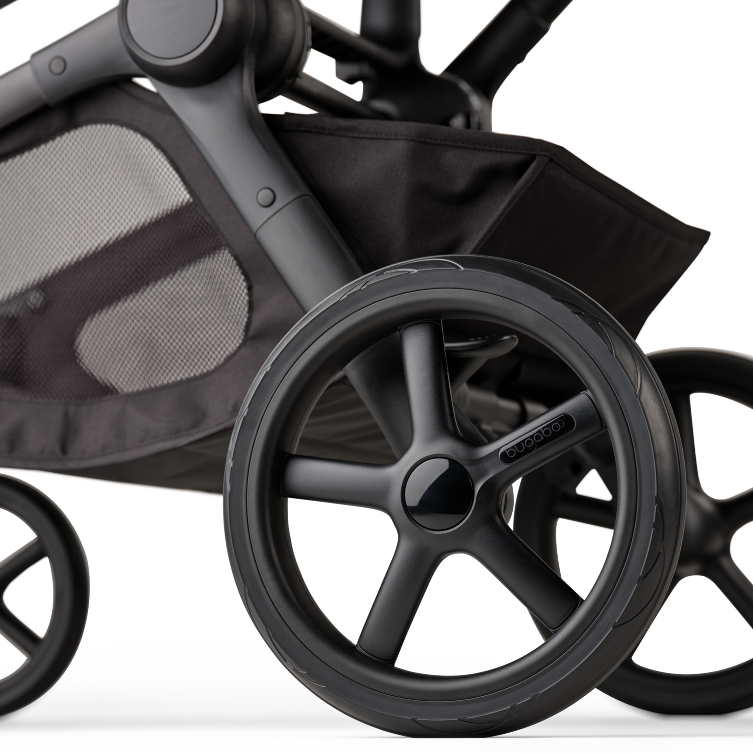 Bugaboo Kangaroo 2-in-1 stroller black base, moon grey fabrics, moon grey sun canopy - Thumbnail Slide 14 of 18