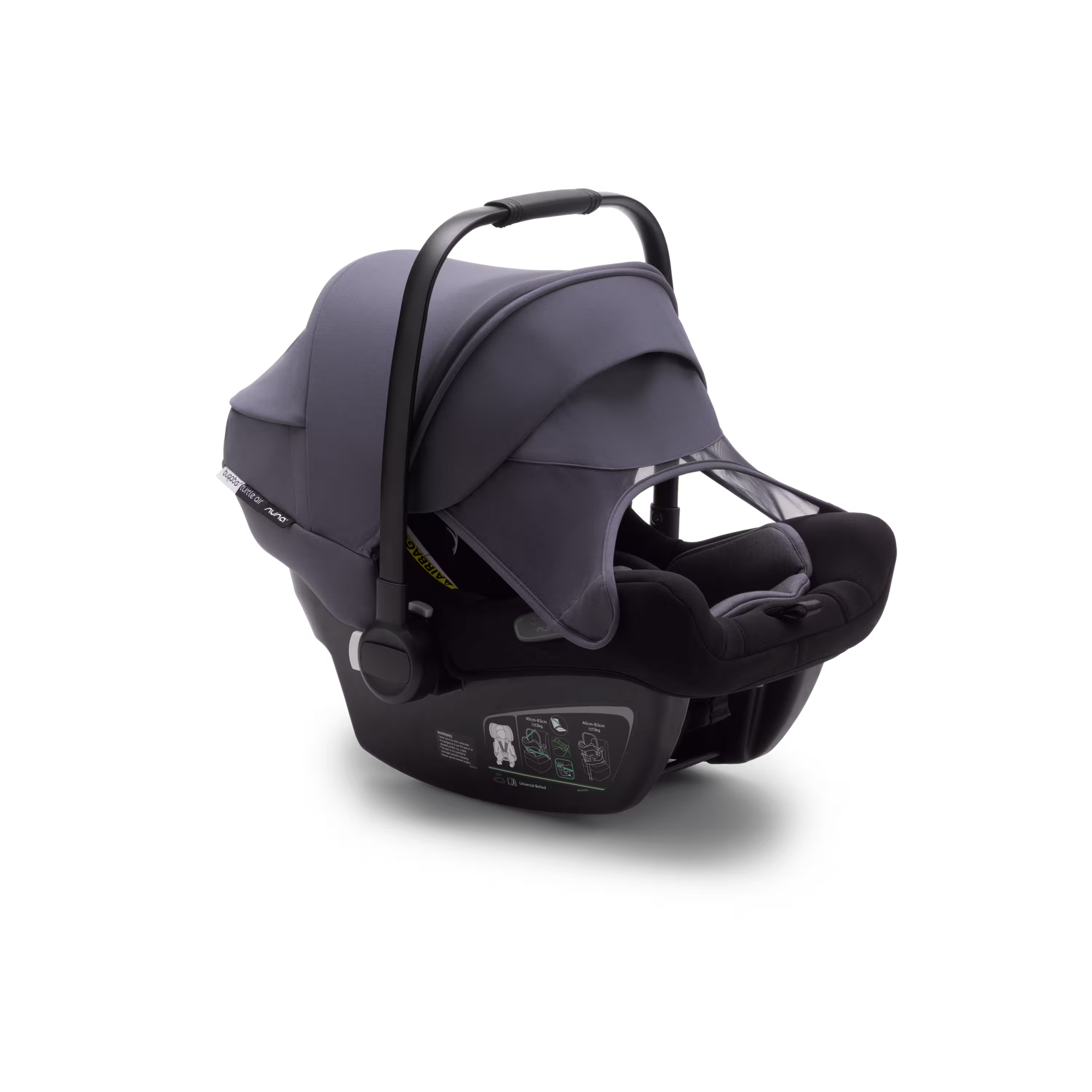 Bugaboo Bee 5 travel system steel blue sun canopy, steel blue fabrics, black base - Main Modal Image Slide 13 of 16