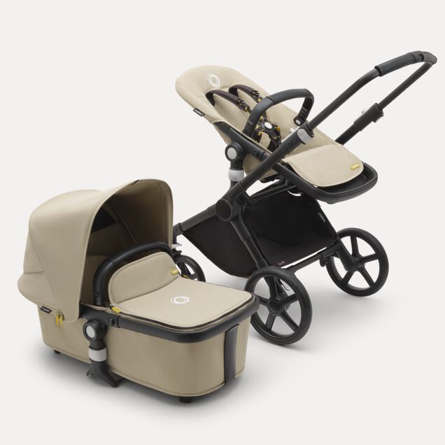 Refurbished Bugaboo Fox Cub complete AU BLACK/DESERT BEIGE-DESERT BEIGE - Main Image Slide 1 of 1