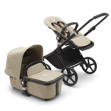 Refurbished Bugaboo Fox Cub complete UK BLACK/DESERT BEIGE-DESERT BEIGE