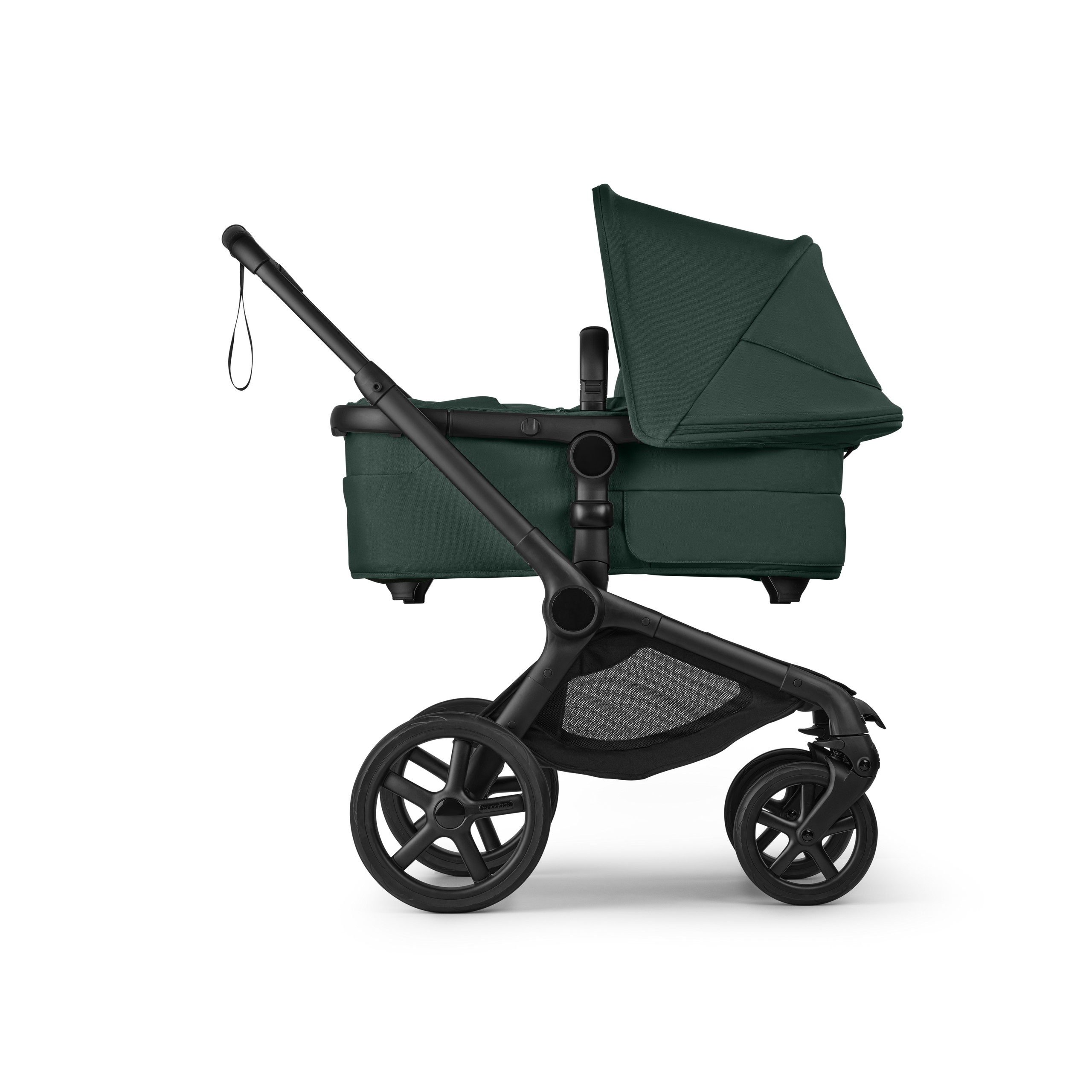 Bugaboo Fox 5 Renew 2-in-1 stroller black base, fern green fabrics, fern green sun canopy - Thumbnail Slide 2 of 12