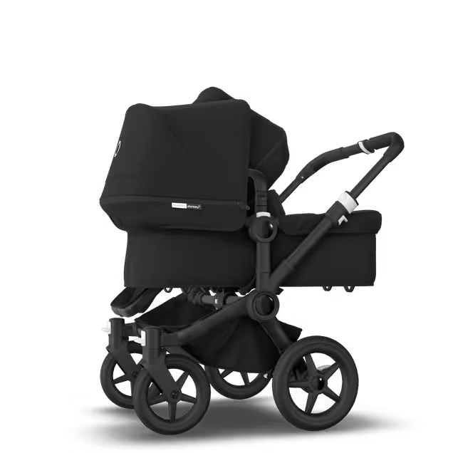 Bugaboo Donkey 3 Duo travel system black sun canopy, black fabrics, black base - Main Image Slide 3 of 11