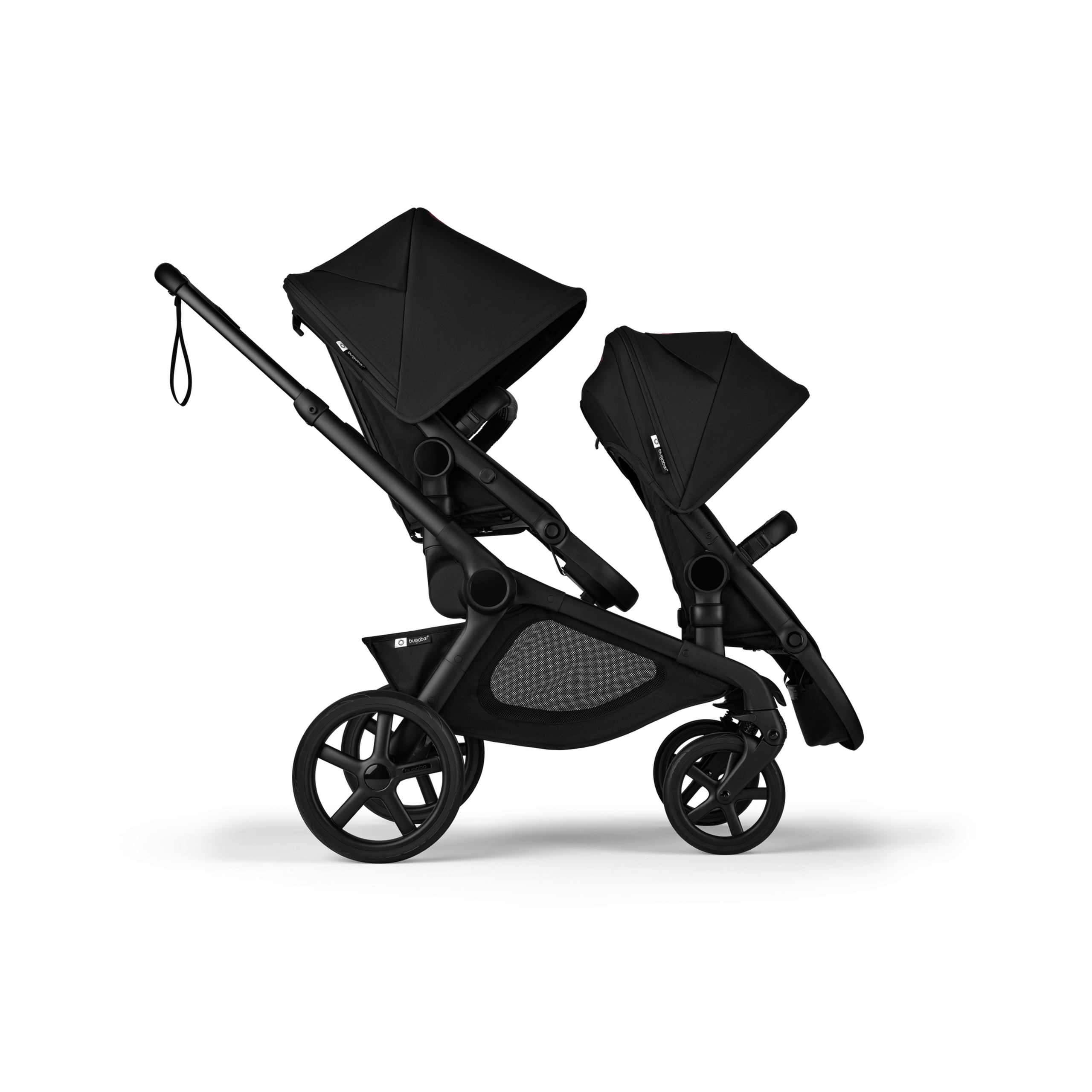 Bugaboo Kangaroo 2-in-1 stroller black base, moon grey fabrics, moon grey sun canopy - Thumbnail Slide 5 of 18
