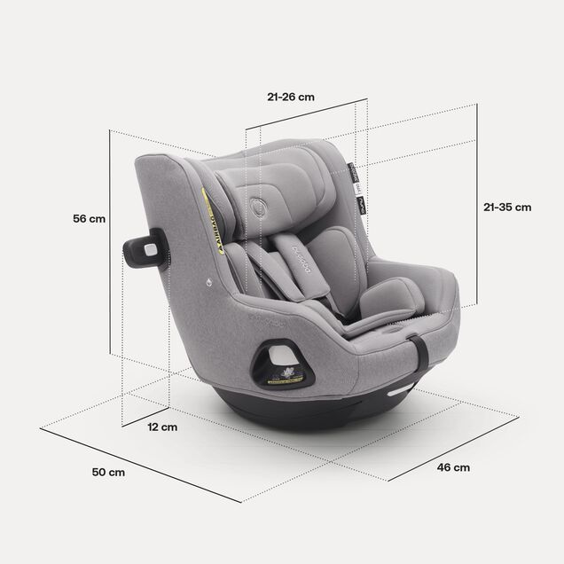Bugaboo Owl by Nuna with measurements: Length: 50 cm, width: 46 cm, height: 56 cm, inner seat width: 21-26 cm, inner seat height: 21-35 cm, protection pod: 12 cm. - Main Image Slide 3 of 13