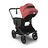Refurbished Bugaboo Donkey 5 Mono bassinet and seat stroller black base, midnight black fabrics, sunrise red sun canopy - Thumbnail Slide 4 of 4