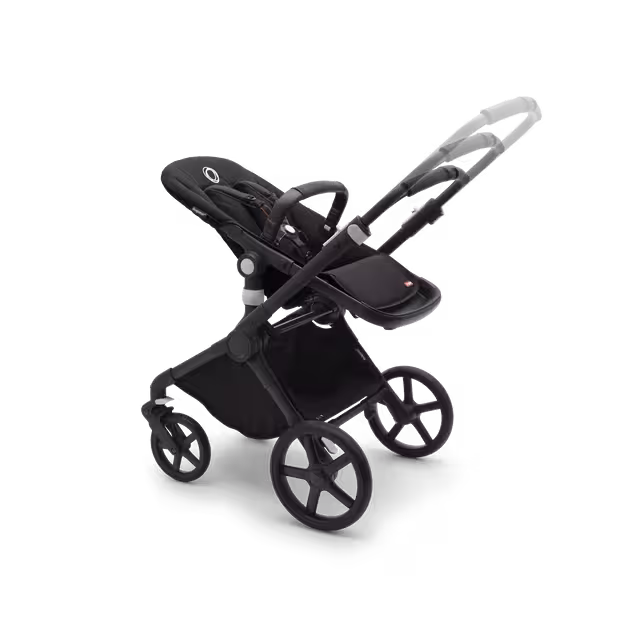 Bugaboo Fox Cub 2-in-1 stroller black base, midnight black fabrics, midnight black sun canopy - Main Image Slide 5 of 12
