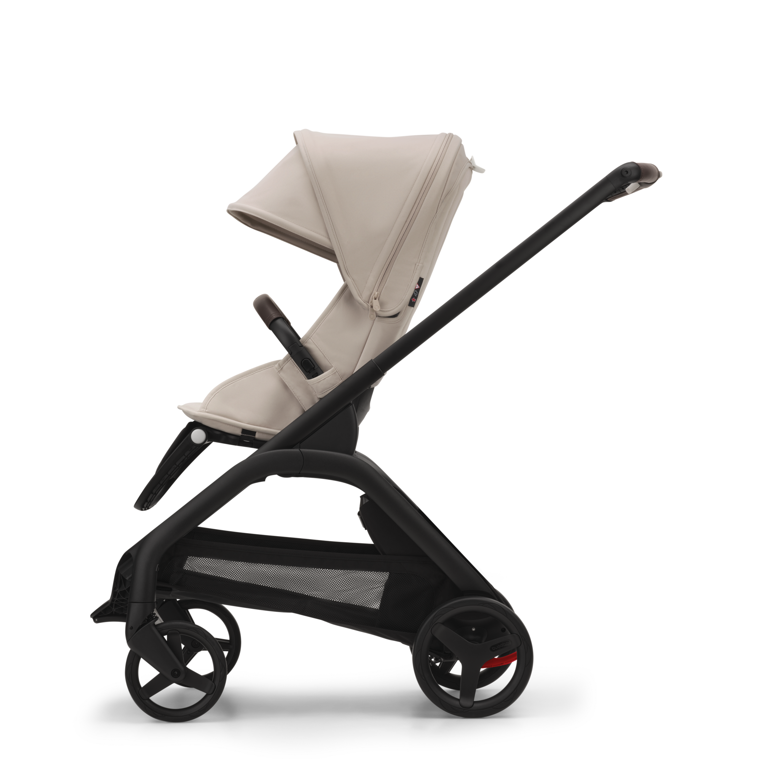 Bugaboo Dragonfly 2-in-1 pram black base, desert taupe fabrics, desert taupe sun canopy - Thumbnail Slide 2 of 15