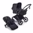 Bugaboo Cub 2-in-1 pram black base, deep indigo fabrics, deep indigo sun canopy - Thumbnail Slide 1 van 11