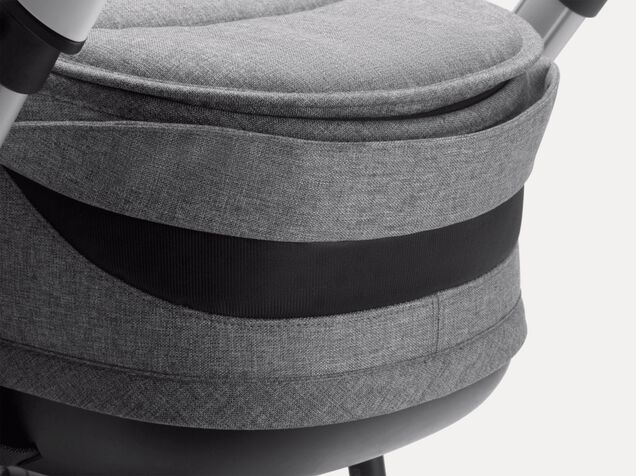 Bugaboo Bee 6 bassinet and seat stroller black sun canopy, grey mélange fabrics, black base - Main Image Slide 6 of 6