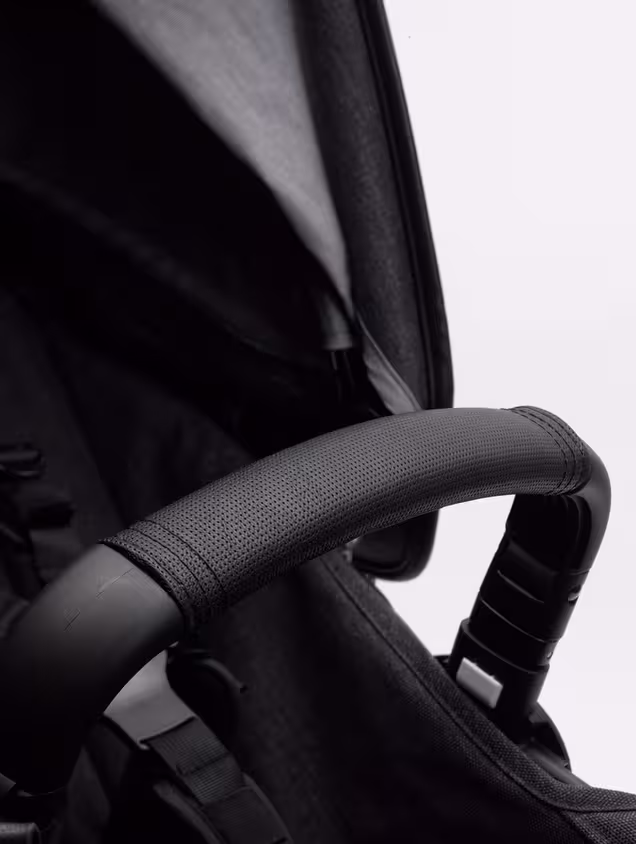 Bugaboo Donkey 3 Mono seat and carrycot pushchair mineral washed black sun canopy, mineral washed black fabrics, black base - Main Image Slide 5 of 7