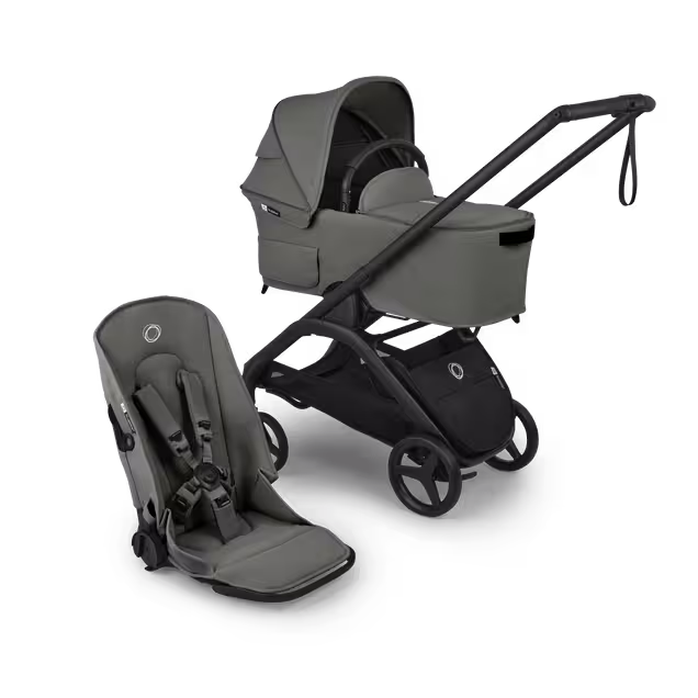 Bugaboo Dragonfly Plus 2-in-1 stroller black base, forest green fabrics, forest green sun canopy - Main Image Slide 1 of 11