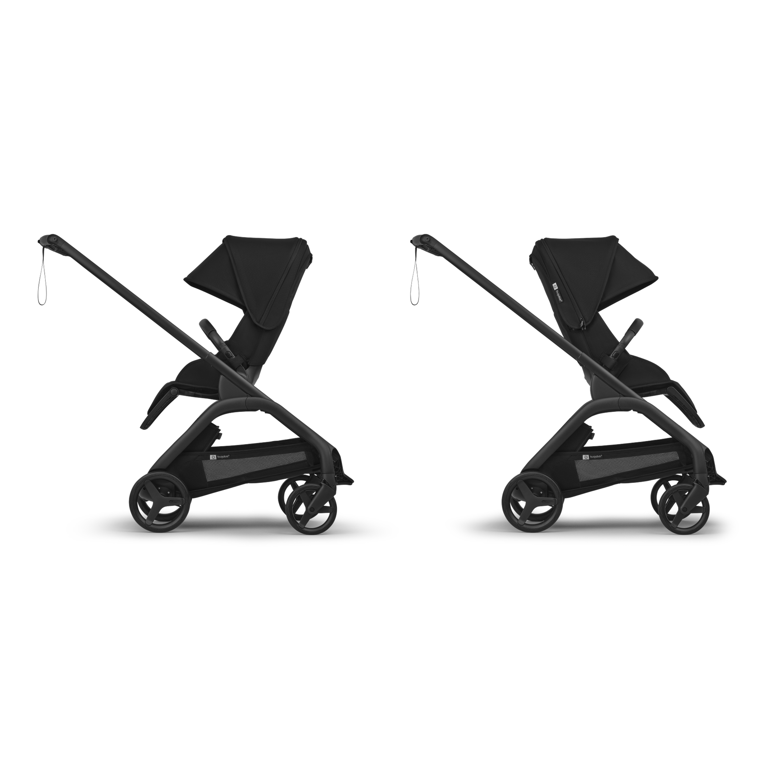Bugaboo Dragonfly Plus seat stroller graphite base, grey melange fabrics, grey melange sun canopy - Thumbnail Slide 7 of 11