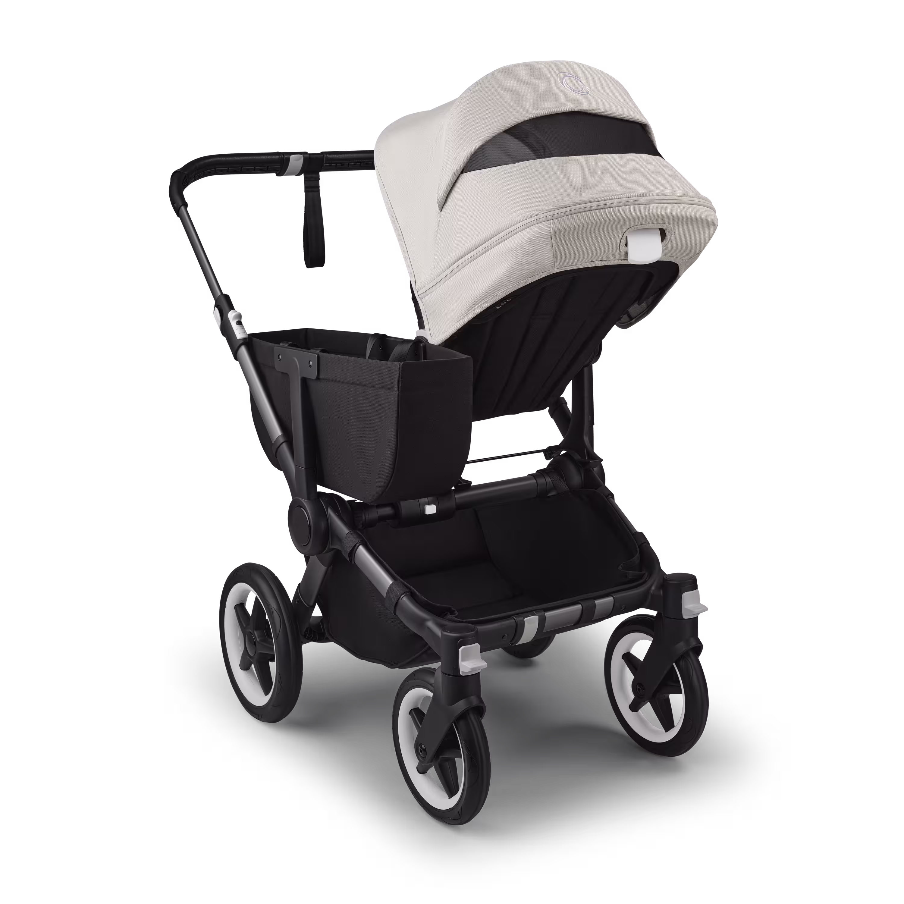 Bugaboo Donkey 5 Mono 2-in-1 stroller graphite base, midnight black fabrics, misty white sun canopy - Main Modal Image Slide 4 of 11