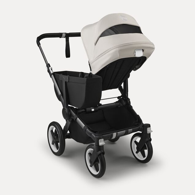 Bugaboo Donkey 5 Mono 2-in-1 stroller graphite base, midnight black fabrics, misty white sun canopy - Main Image Slide 4 of 12