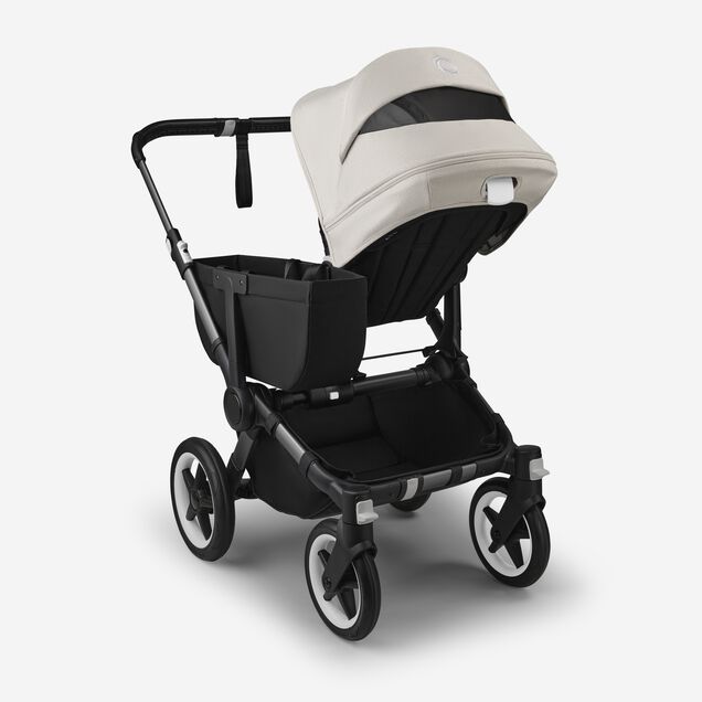 Bugaboo Donkey 5 Mono 2-in-1 stroller graphite base, midnight black fabrics, misty white sun canopy - Main Image Slide 4 of 12