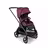 Bugaboo Dragonfly seat stroller black base, dark cherry red fabrics, dark cherry red sun canopy - Thumbnail Slide 1 of 16